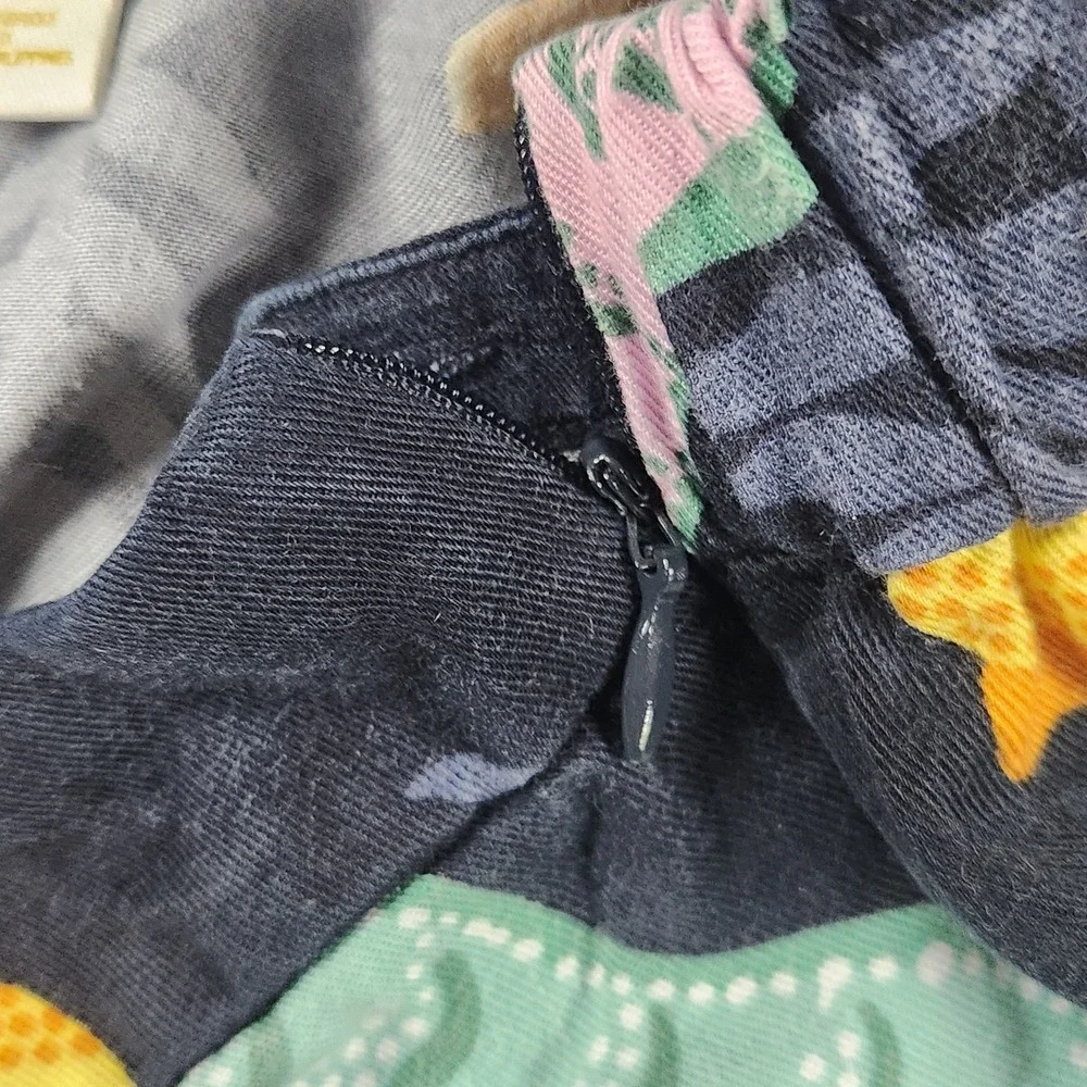 Anthropologie Maeve Escape Wide Leg Pants Sz 8 Pineapple Lemon Tropical Summer